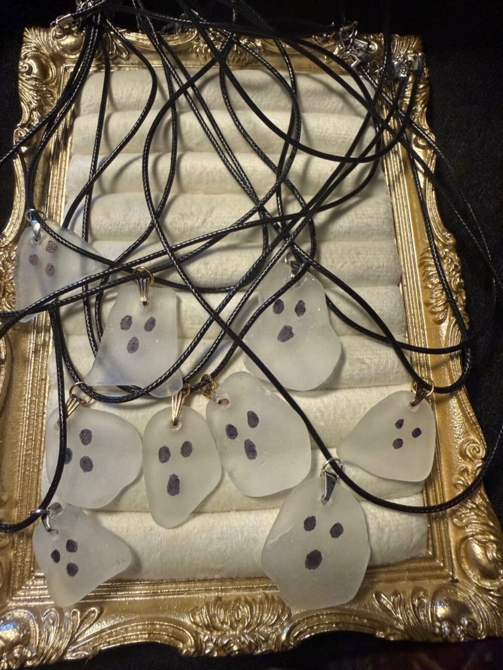 Boo by the Sea – Random Sea Glass Ghost Necklace
